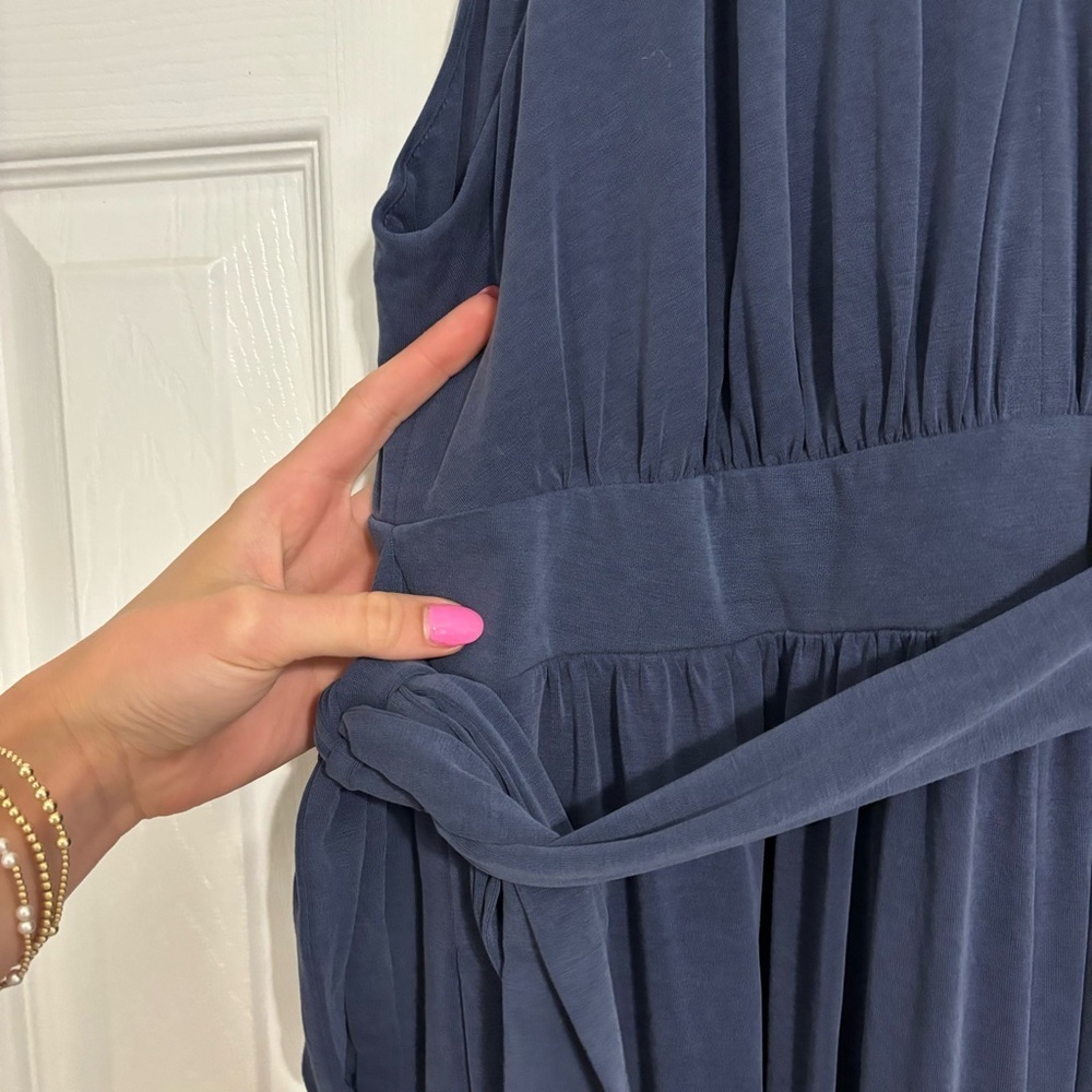 Anthropologie Moulinette Soeurs Eremita Blue Wide Leg Jumpsuit - Picture 8 of 10